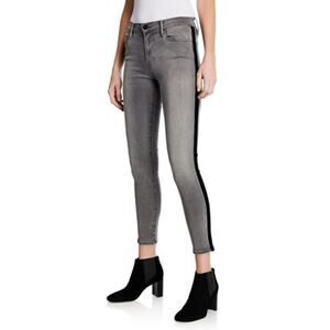 FRAME Denim Gray Cotton Blend Wash Le High Skinny Velvet Tux Ankle Jeans Size 24